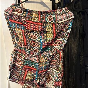 American Rag Multicolor Geometric Print Romper